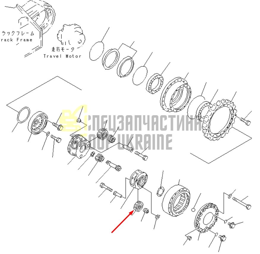 20Y-27-13140 Шестерня планетарна Komatsu PC200