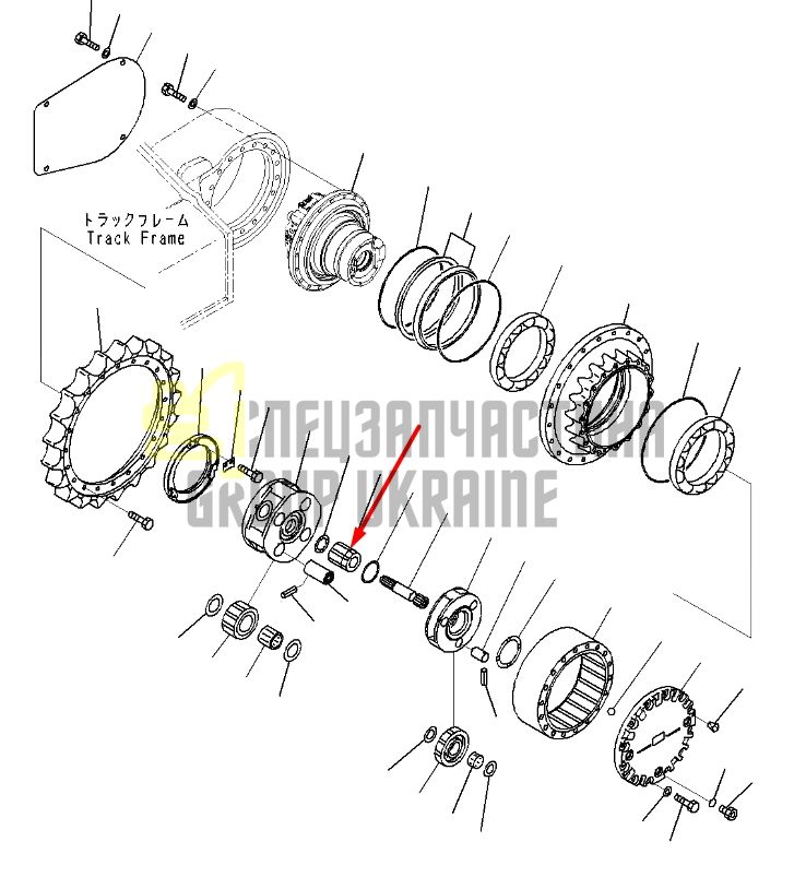 20Y-27-41120 Сонячна шестерня Komatsu PC160, PC180, PC190, PC200