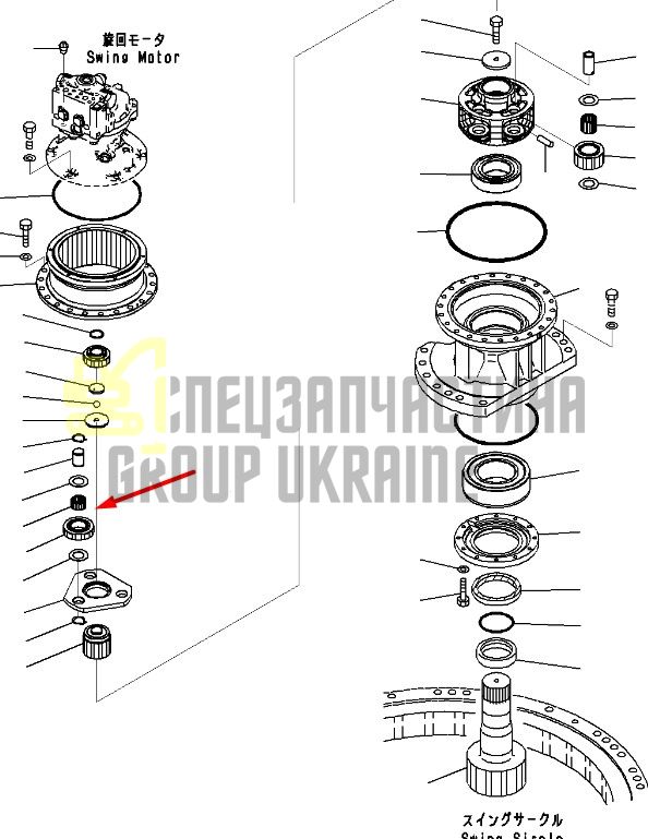 20Y-27-22210 Підшипник голковий KOMATSU PC200/220