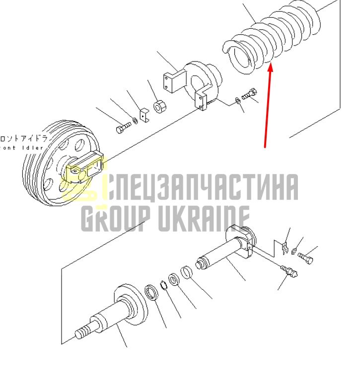 KOMATSU 20Y-30-29100 Натягувач гусениці PC200-7