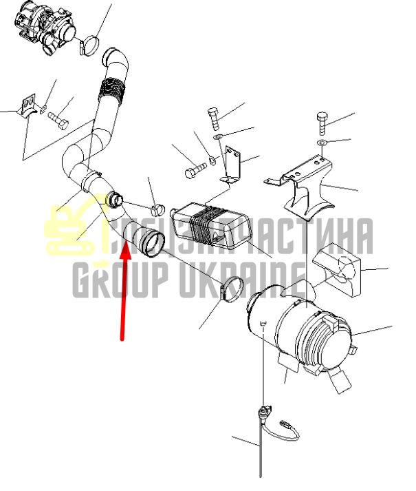 Придбати Komatsu 21K-01-71150 Патрубок радіатора для PC160, PC180