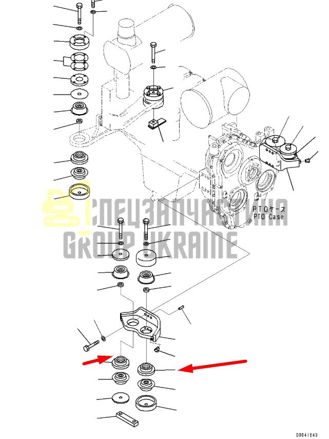 Купити Komatsu 21T-01-11150 Подушка двигуна для PC300, PC650