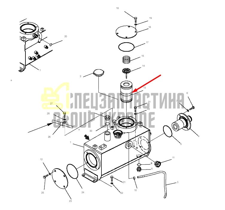 22L-60-22120 (ST30098, HY90392, H56530) Фільтр гідравлічний Komatsu PC30/PC35