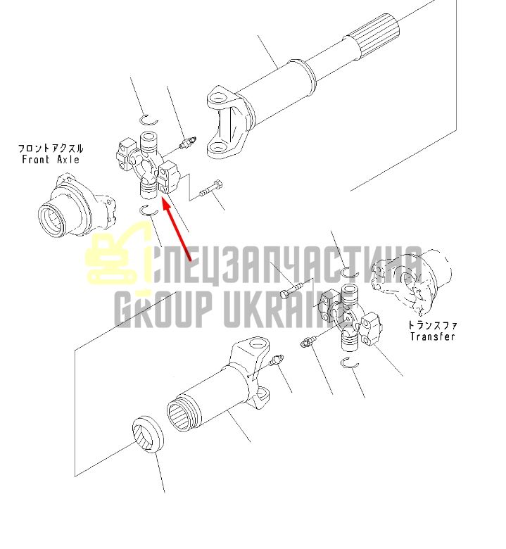 418-20-32620 Хрестовина карданного валу KOMATSU WA250, WA320