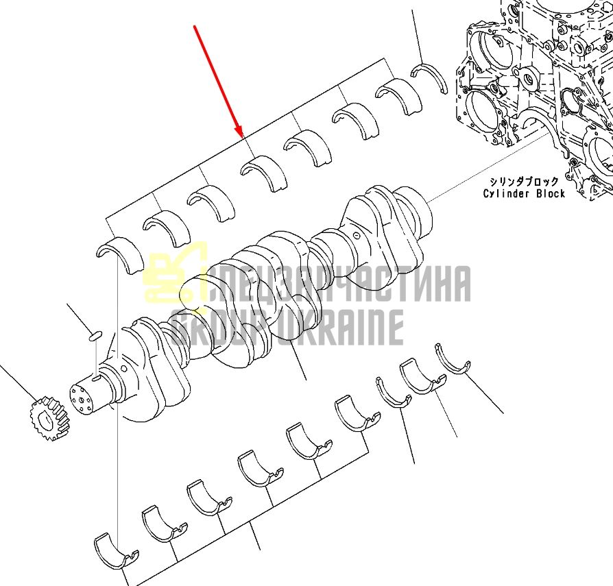 6150-21-8130 Вкладиші корінні KOMATSU WA470