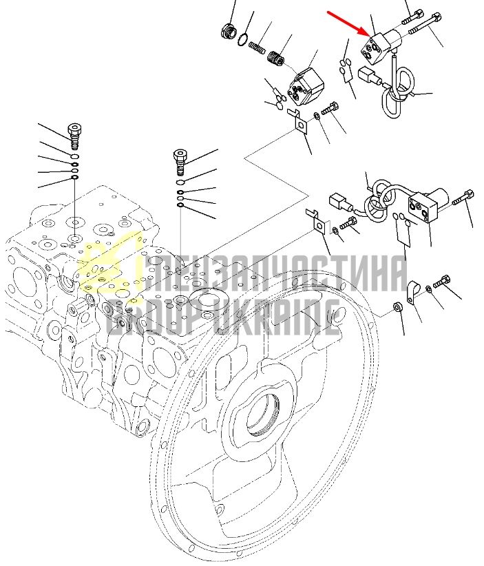 Komatsu 702-21-57500 Електромагнітний клапан для PC200, PC220
