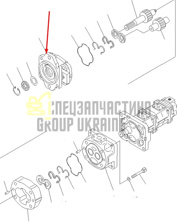 Komatsu 705-56-36040 Гідронасос WA250