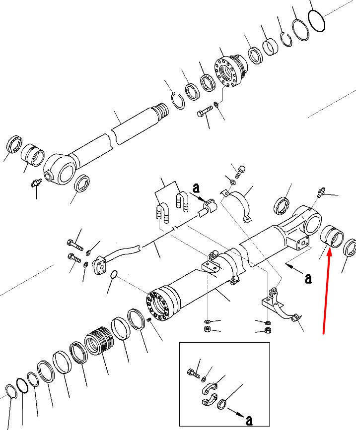 707-76-80431 Втулка г/ц стріл для екскаватора Komatsu 220-7
