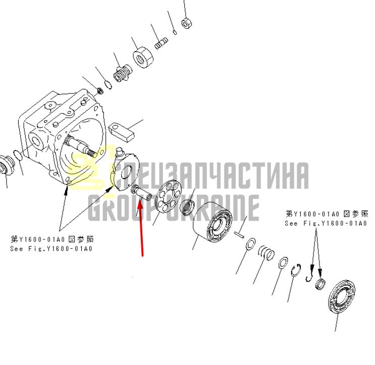 Плунжер 708-3T-13312 для гідравліки Komatsu LPD45 Handok