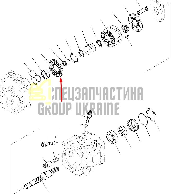 Розподільна шайба R 708-1S-13460 для гідравліки Komatsu LPV30