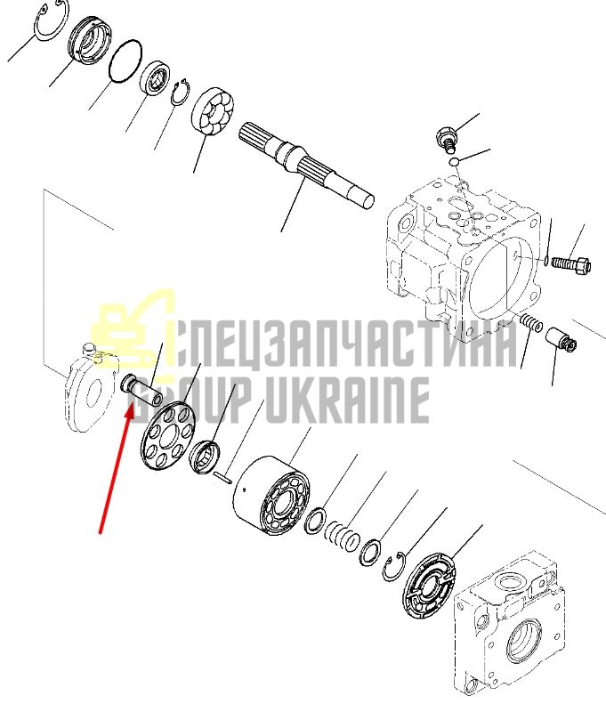 Плунжер 708-1S-13520 для гідравліки Komatsu LPV30 Handok