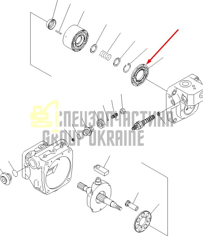 Розподільна шайба 708-1T-13221 для гідравліки Komatsu LPV45 Handok