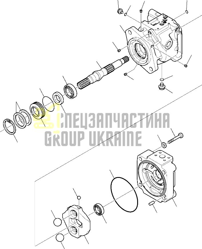 Komatsu 708-1U-00162 Гідронасос WB97S-5, WB93S-5