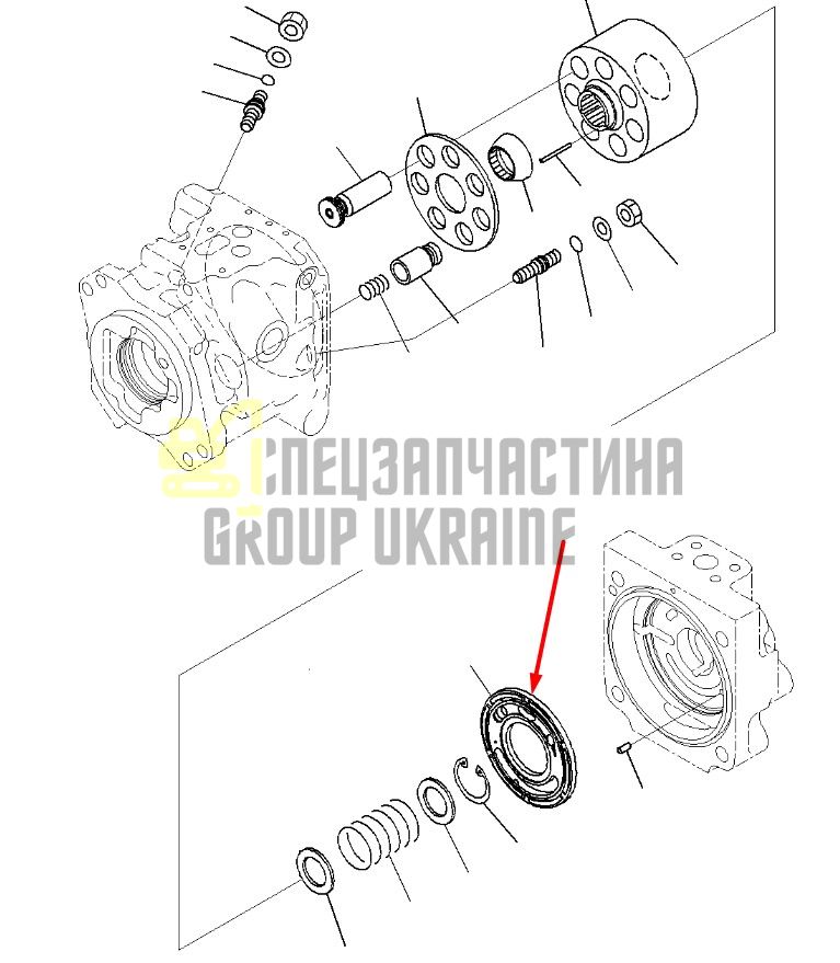 708-1U-13211 Пластина Komatsu PC600, PC650, PC700