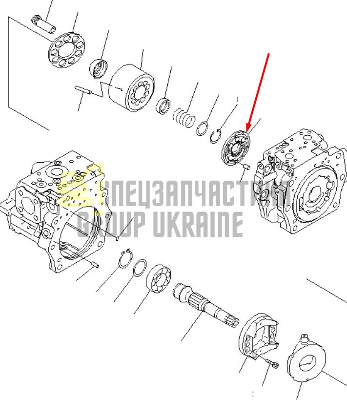 Розподільна шайба L 708-2G-13241 для гідравліки Komatsu HPV140