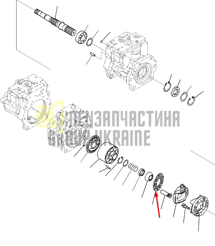 Плунжер 708-2G-13311, 708-2G-13370 для гідравліки Komatsu HPV140