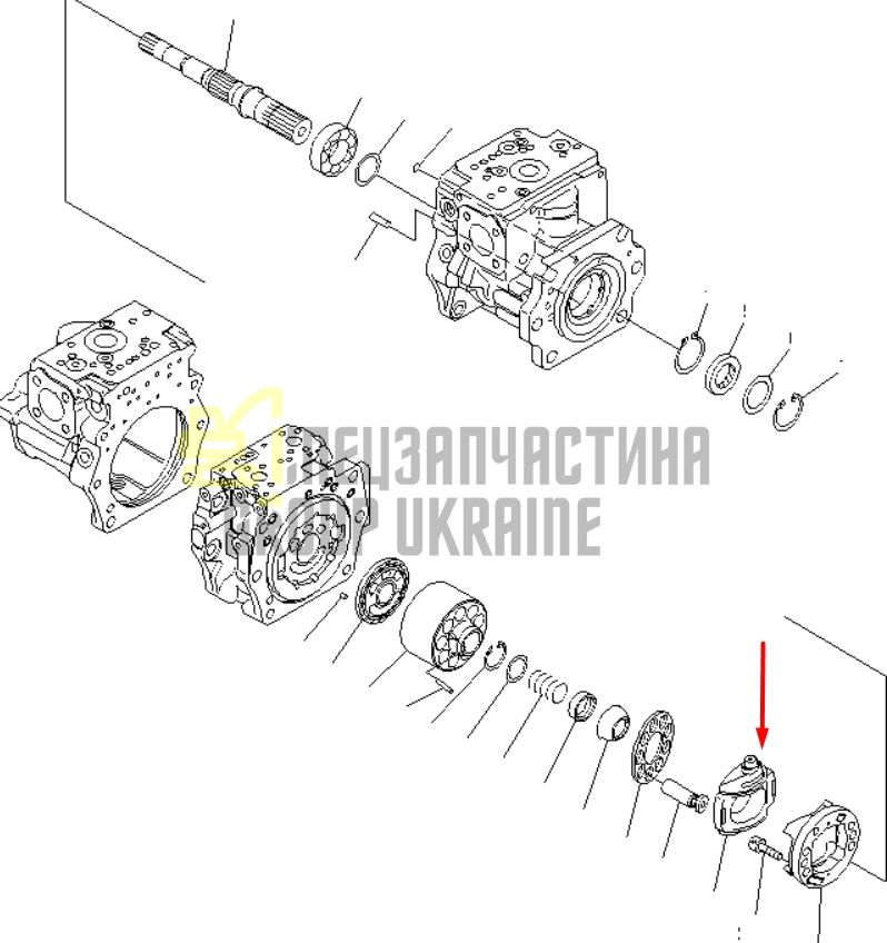 Поворотна плита 708-2G-13450 для Komatsu HPV140 Handok