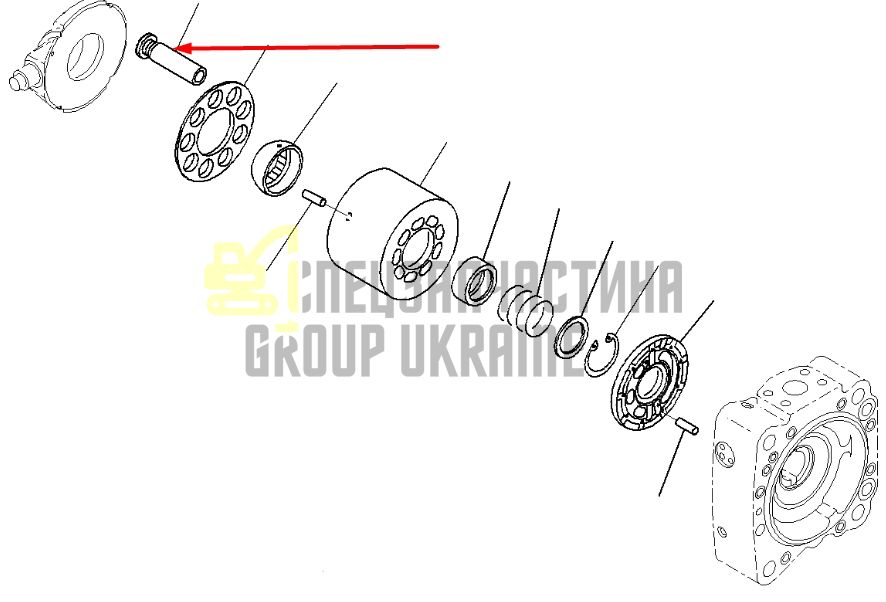 Komatsu 708-2H-23311 Плунжер для гідравліки HPV132 Handok