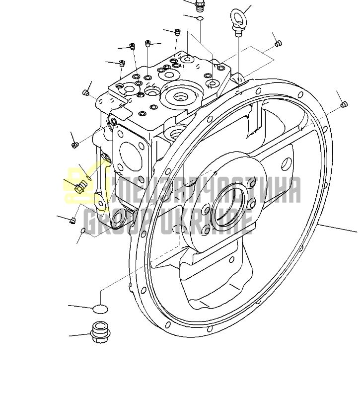 Ремкомплект гідронасосу 708-2L-00600-YBS для гідравліки Komatsu HPV95