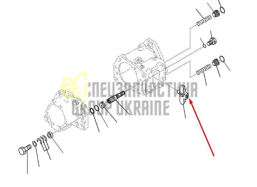 Палець серво-поршня 708-2L-24122 для гідравліки Komatsu HPV95 Handok
