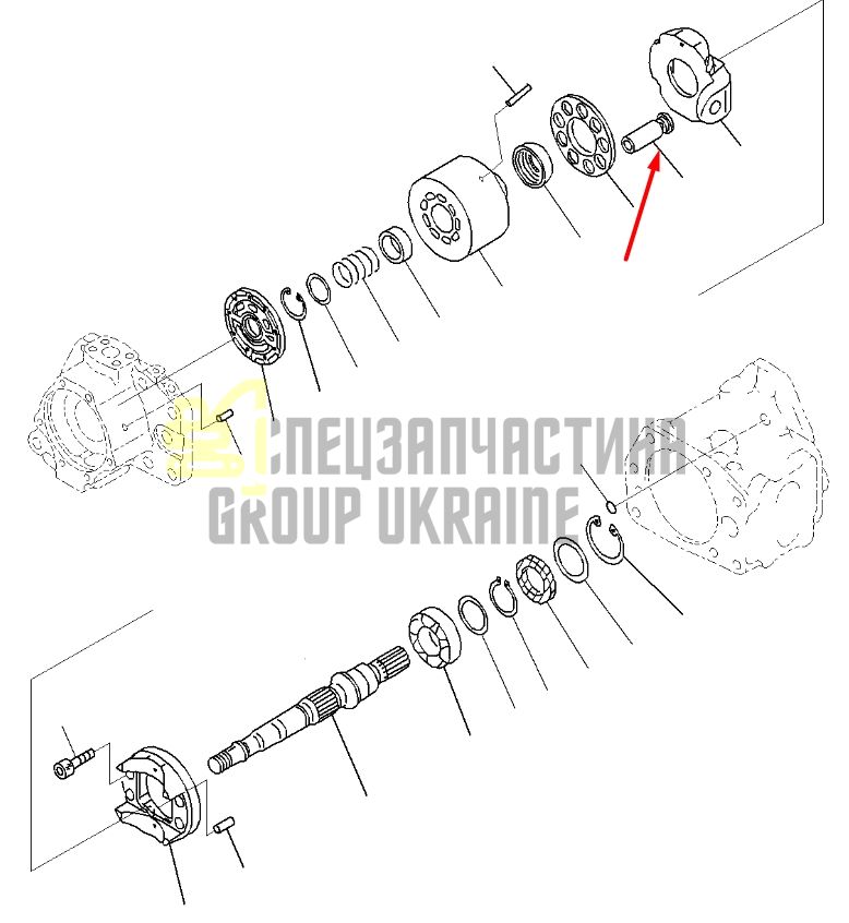 Плунжер 708-2L-33310 для гідравліки Komatsu HPV95 Handok