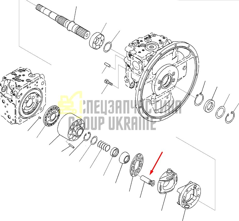 Komatsu 708-2L-33430, 708-2L-33310 Плунжер для гідравліки HMV