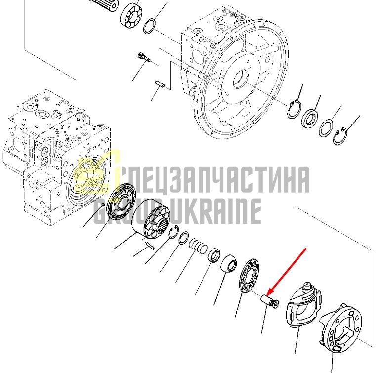 Плунжер 708-2L-43311 для гідравліки Komatsu HPV112 Handok
