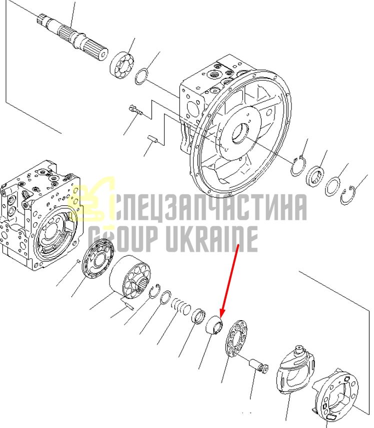 Сферична втулка 708-2L-43510 Komatsu HPV112 Handok