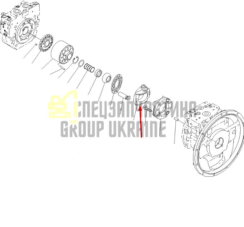 Поворотна плита 708-3D-04420 для гідравліки Komatsu HPD56 Handok