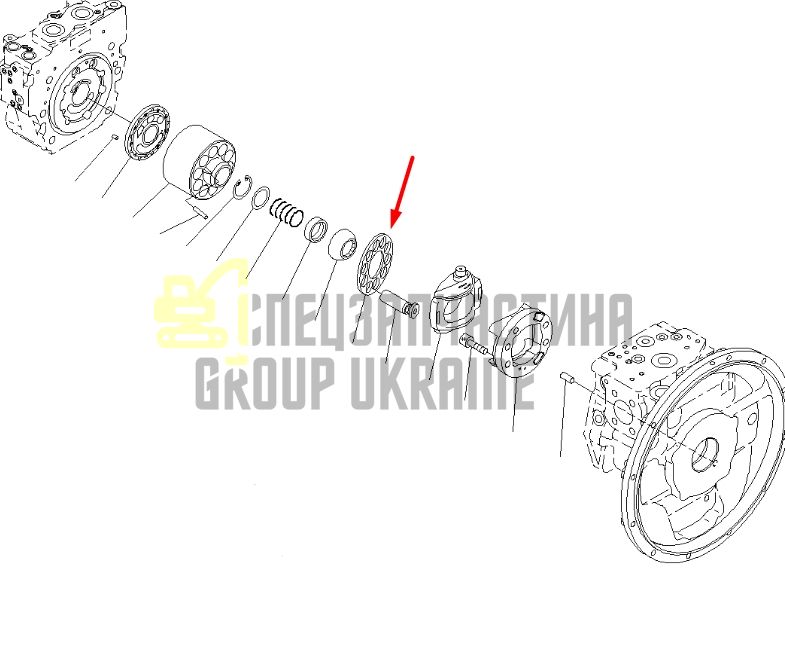 Пластина притискна 708-3D-13330 для гідравлів