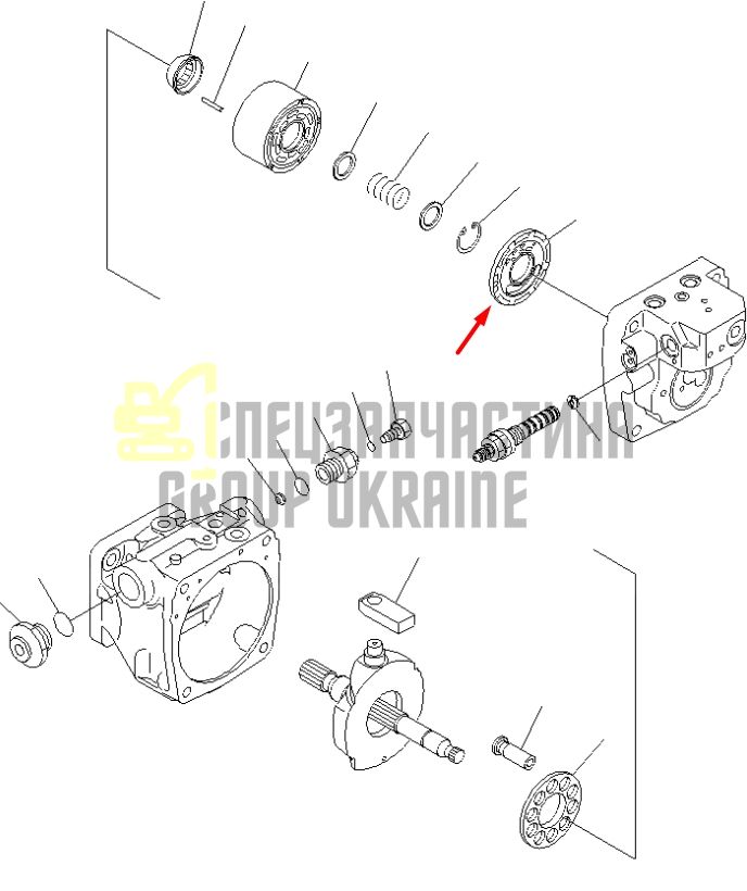 Розподільна шайба 708-3S-13210 для гідравліки Komatsu LPD25 Handok