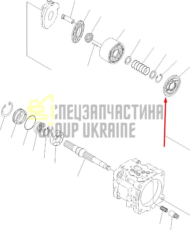 Розподільна шайба 708-3S-13230 для гідравліки Komatsu LPD28 Handok