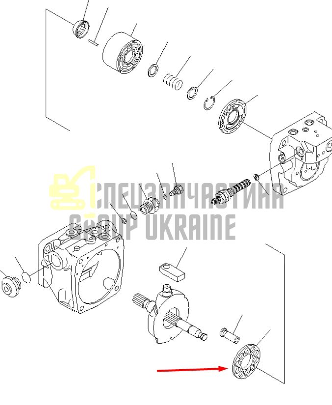 Пластина прижимная 708-3S-13340 для гидравлики Komatsu LPD25 Handok