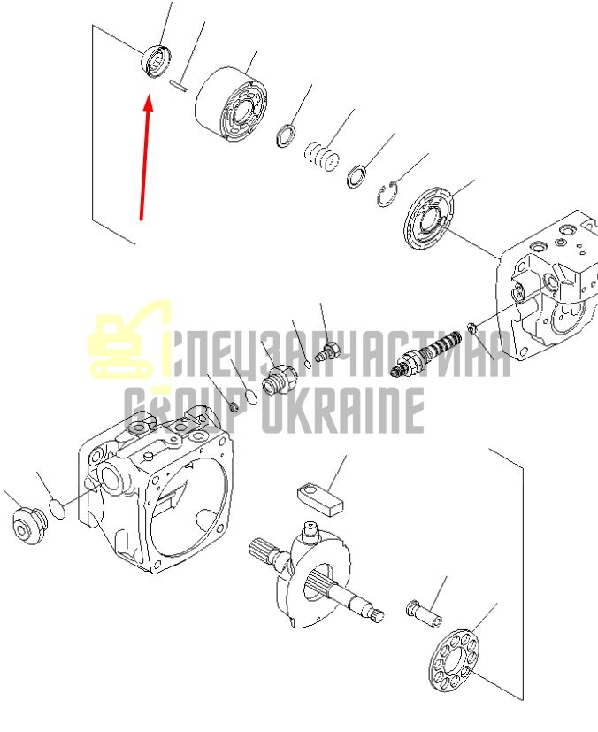 Сферична втулка 708-3S-13350 для гідравліки Komatsu LPD25 Handok