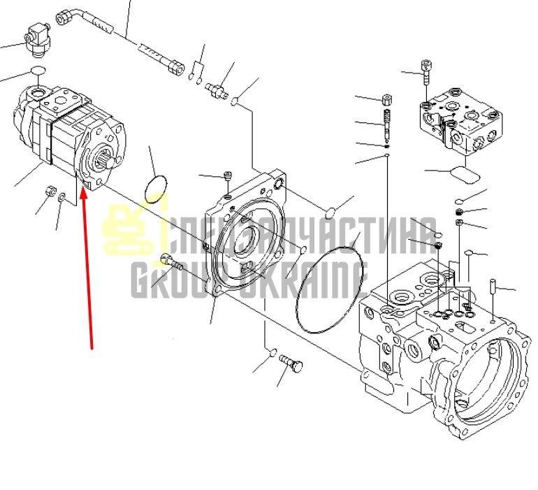 Komatsu 708-3T-04610 Насос шестерний для PC78US, PC78UU