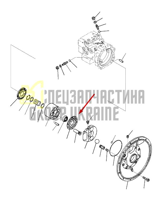 Пластина прижимная 708-3T-13340 для гидравлики Komatsu LPD45 Handok