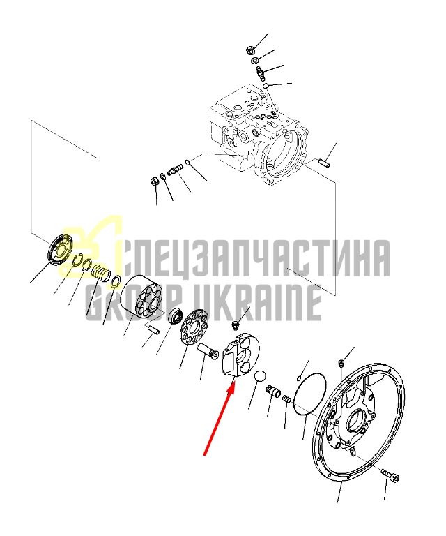 Поворотна плита 708-3T-13412 для гідравліки Komatsu LPD45 Handok