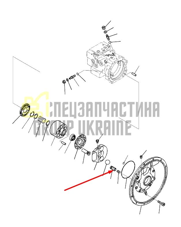 Серво-поршень 708-3T-14114 для гідравліки Komatsu LPD45 Handok