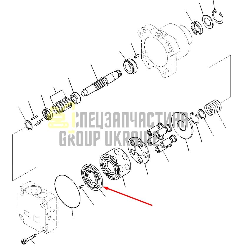 Шайба розподільна M 708-7S-13260 для гідравліки Komatsu D51 fan motor