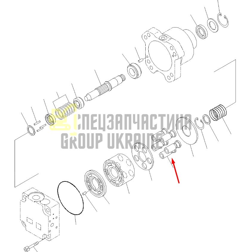 Плунжер 708-7S-13350 для гідравліки Komatsu D51 fan motor