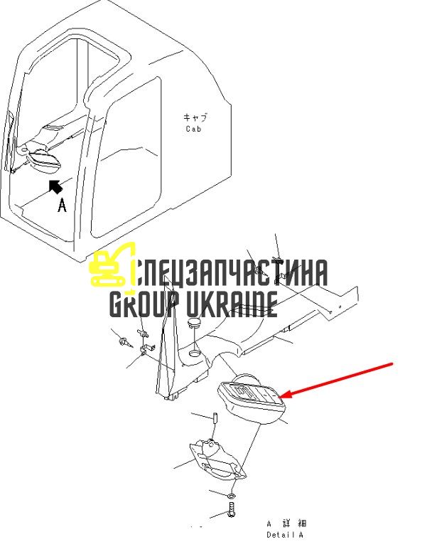 7834-71-4000 Панель монітора у зборі Komatsu