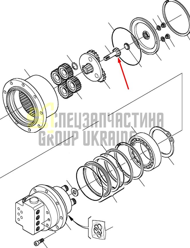47045979 Вал головної передачі CASE CX16B