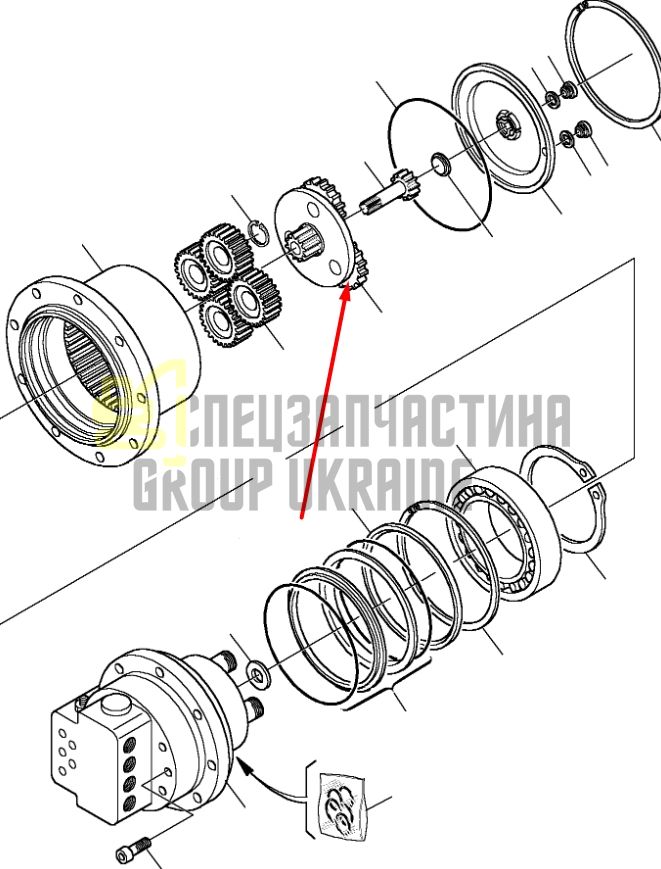 843200560 Планетарна передача редуктора KOMATSU PC12R-8