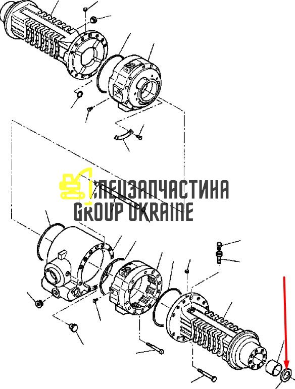 CA0025311 (25311, 6193341M1, 196066A1, VOE11709279) Сальник Komatsu WB93/97-S/R