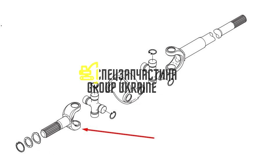 046254 Напіввісь Carraro