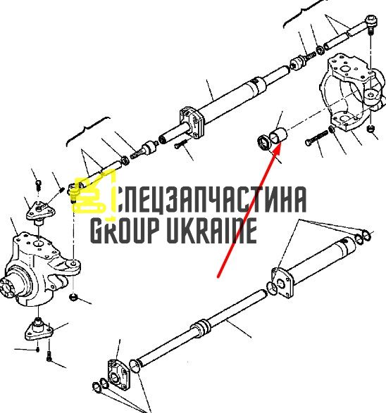 CA0109972 (109972, 3475535M1,83930156 VOE11709409) Втулка Komatsu WB140