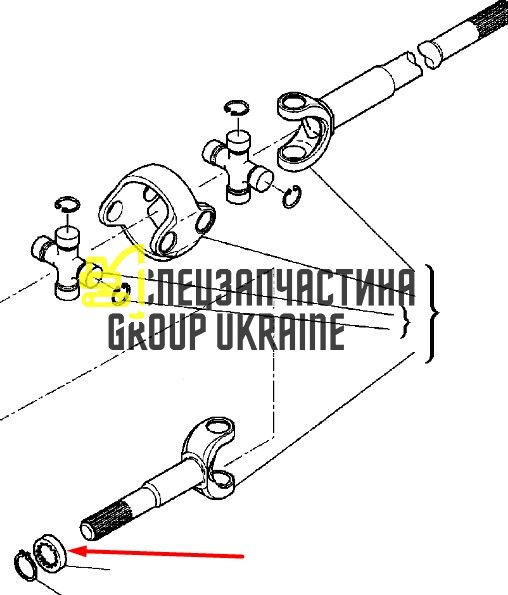 CA0127592 (501701, 127592, 3523329M1) Розпірна втулка Komatsu WB93/97-S/R