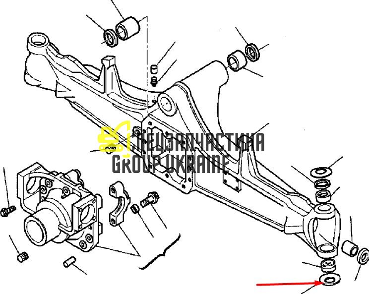 CA0128630 (128630, 3200560, 122261A1, 51335965, 3523555M1, 11709401) Шайба проставальна Komatsu WB93/97-S/R