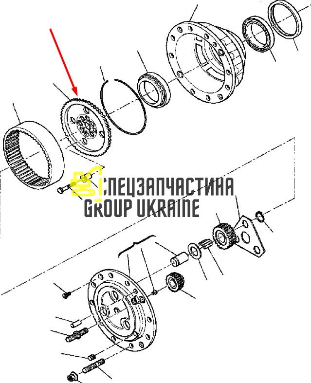 CA0138722 (138722, 295581A1, 242.5.023, 295581A1) Вінець (зубчасте колесо) Komatsu WB93/97-S/R