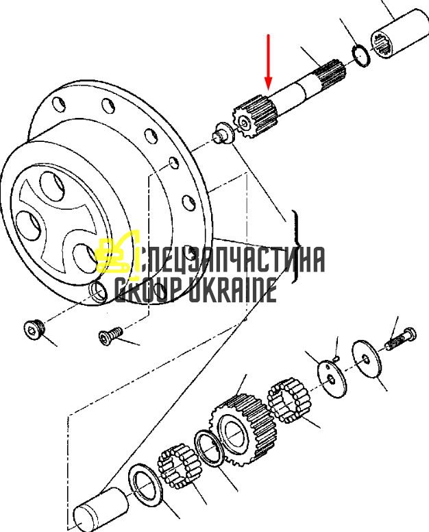 CA0138735 (138735) Вал маточини Komatsu WB93/97-S/R